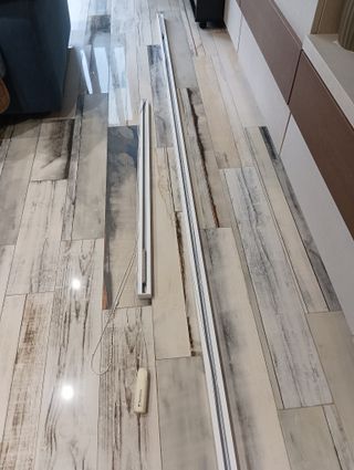 Tende a strisce verticali beige e marrone