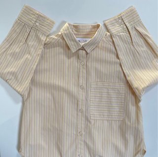 Camicia Zara righe 9 anni beige a righe lilla
