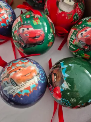 8 Bolas Navidad Disney Mc Queen