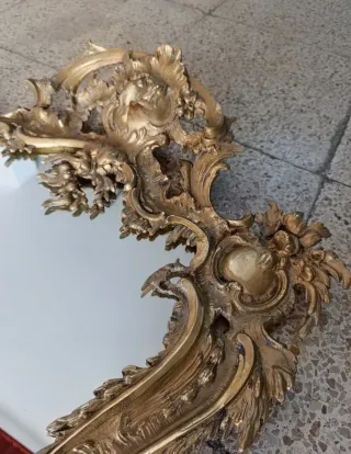 Espejo Antiguo Dorado