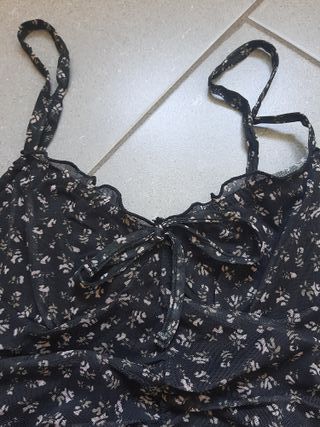 Vestito H&M nero fiori XXS