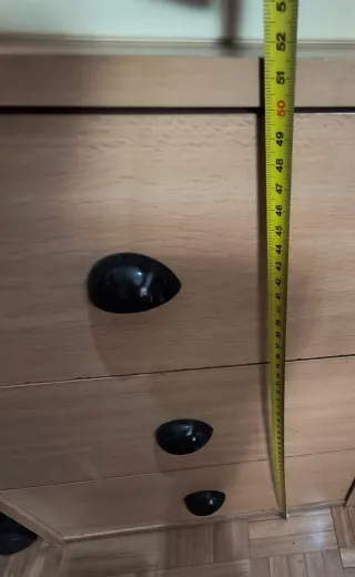 Cajonera de madera con 3 cajones mesilla