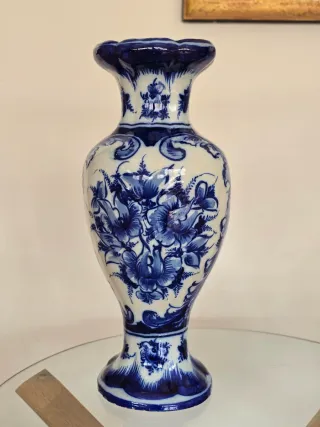 Conjunto Jarrones Cerámica Chinoiserie Floral