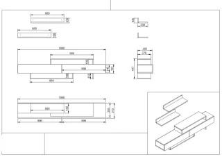 Urgt- Mueble TV Blanco y Marrón