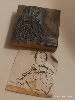 Vecchie matrici tipografiche 11 pezzi