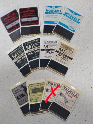 Lote 11 Tarjetas ROM Korg M1 / M1R.