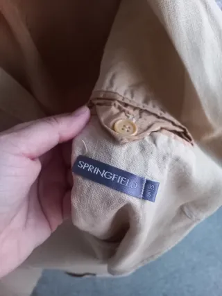 Blazer de Springfield  Lino Beige Hombre Talla XL