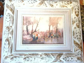2 Cuadros al óleo firmado Carlos Puente.