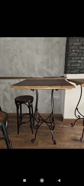 Mesas Hierro Forjado y Madera