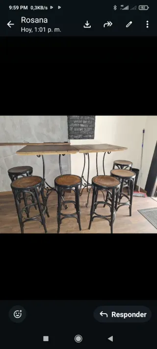 Mesas Hierro Forjado y Madera