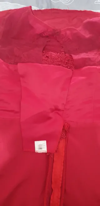 Vestido largo fiesta encaje y tul