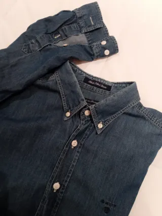 Camisa Gant Azul Chico
