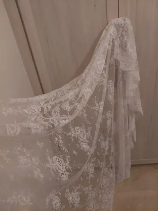 Mantilla de Novia Encaje Blanco