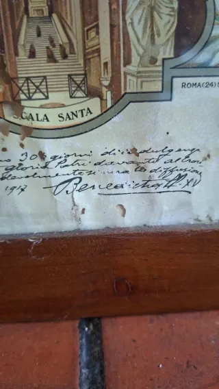 Capezzale con immagine sacra 1917