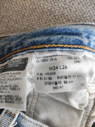 Pantalón Vaquero Levi's W24 L26 Azul Claro