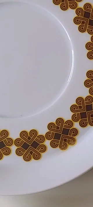 6 Platos de postre con diseño floral