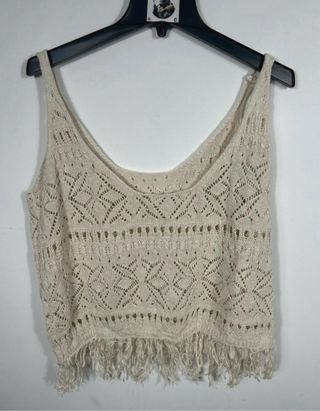 Conjunto Boho: Top Crochet y pantalón negro