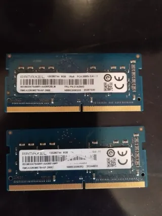 2x RAM 8GB DDR4 PC4-2666V-SA1-11 PORTÁTIL