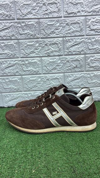 Scarpe Hogan Uomo Marrone Oro