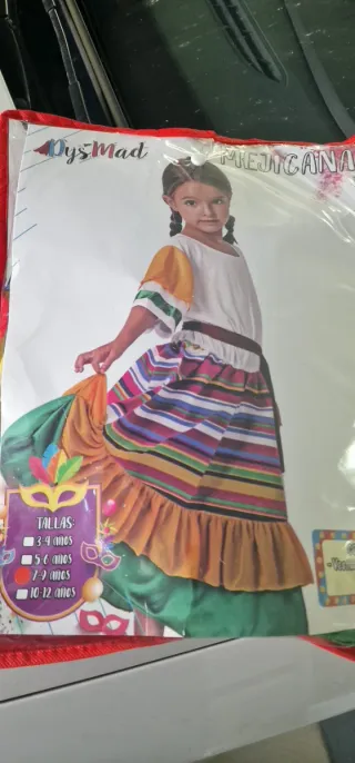 Disfraz Mexicana Niña Tallas 7_9 Años