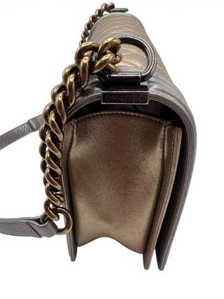 Bolso Chanel Boy Dorado y Plateado
