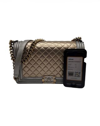 Bolso Chanel Boy Dorado y Plateado