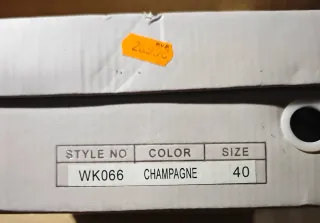 Zapatos tacón con plataforma champagne T40