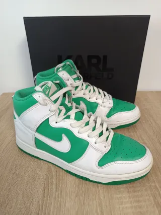 Zapatillas Nike Dunk High Verdes y Blancas