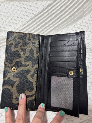 Cartera Monedero Tous Negra y Marrón
