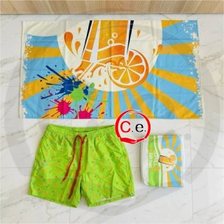 Telo mare Malibù + pochette + costume