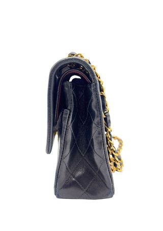 Bolso Chanel Timeless Doble Solapa Negro Dorado