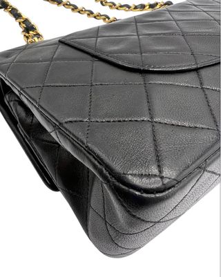 Bolso Chanel Timeless Doble Solapa Negro Dorado