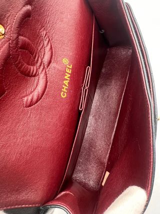 Bolso Chanel Timeless Doble Solapa Negro Dorado