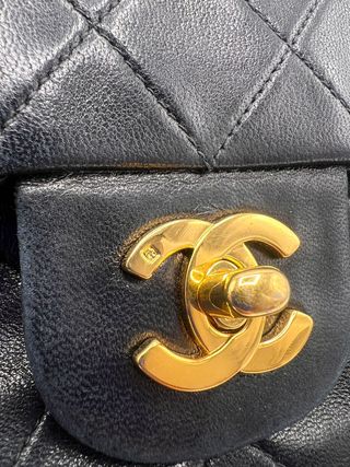Bolso Chanel Timeless Doble Solapa Negro Dorado
