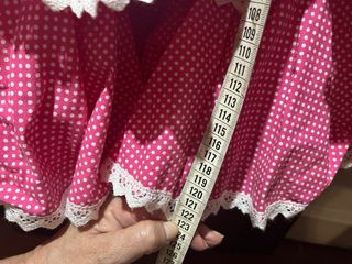 Vestido Flamenca Lunares Rosa y Blanco