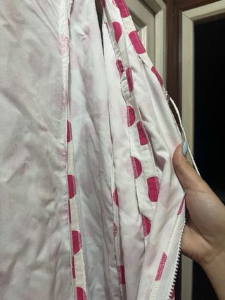 Vestido Flamenca Lunares Rosa y Blanco