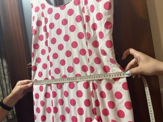 Vestido Flamenca Lunares Rosa y Blanco
