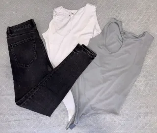 Conjunto Ropa: Jeans Negros y Tops (2)