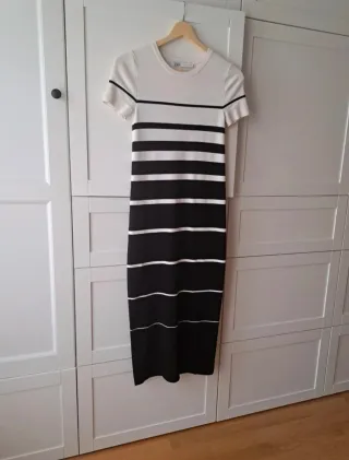 Vestido midi rayas S