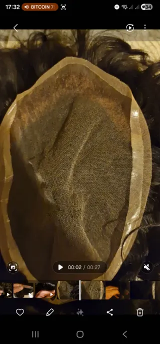 Prótesis Capilar Hombre Malla Castaño