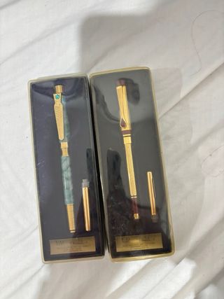 Penne stilografiche Peruzzo & C placcate in oro