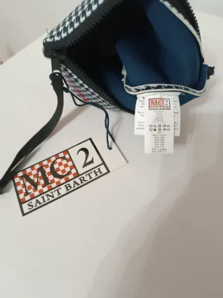 Pochette Saint Barth fantasia pied-de-poule