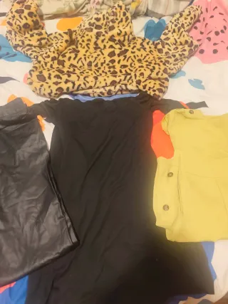 Conjunto verde y negro mujer