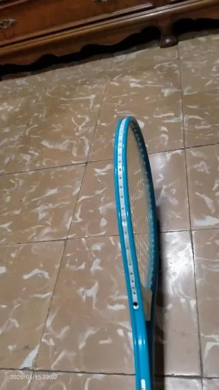 Raqueta de bádminton azul