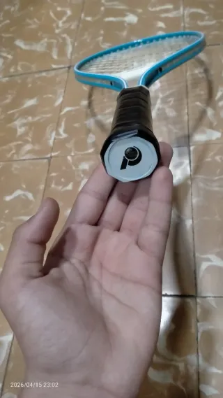 Raqueta de bádminton azul