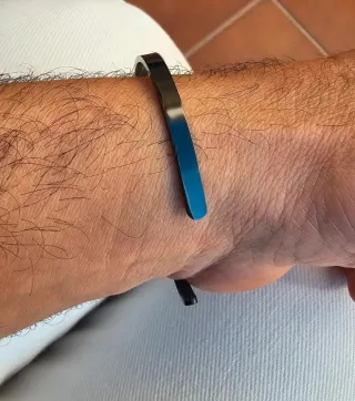 Pulsera Acero Negra Hombre