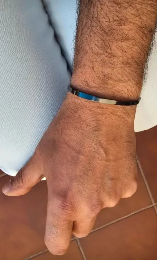 Pulsera Acero Negra Hombre