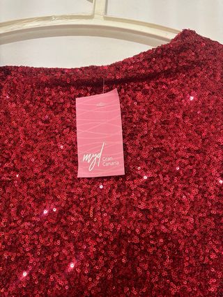 Vestido lentejuelas rojo fiesta