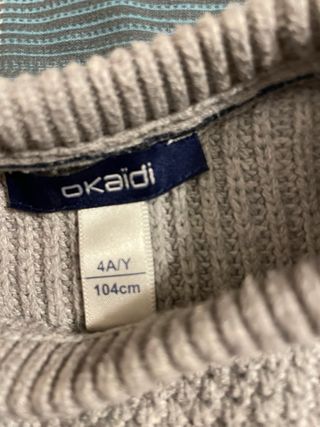 Maglioncino bimbo 4 anni in cotone marca Okaidi.