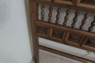 Cabecero Madera Maciza Estilo Castellano Cama 90